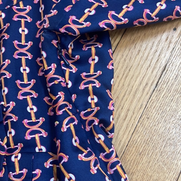 LILLY PULITZER Silk HORSE BIT Equestrian Ruffle Babydoll Dress size 0 - Picture 7 of 7